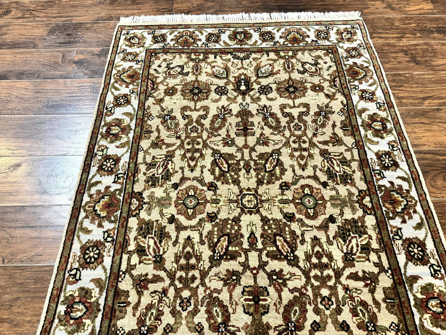 USED Pak Persian Rug 4x6, Floral Allover Vintage Oriental Carpet, Handmade Wool Rug