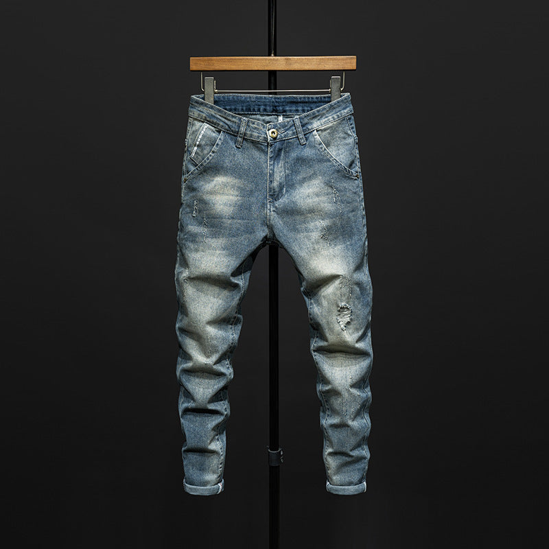 New Fashion Slim-fitting Simple Men's Clothing Skinny Pants