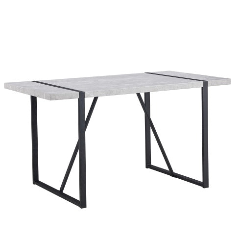 NEW Modern Dining Table, 55 Inch Kitchen Table For 4 People, Rectangular Dinner Table For Dining Room, Home Office, Living Room Furniture, Easy Assembly,