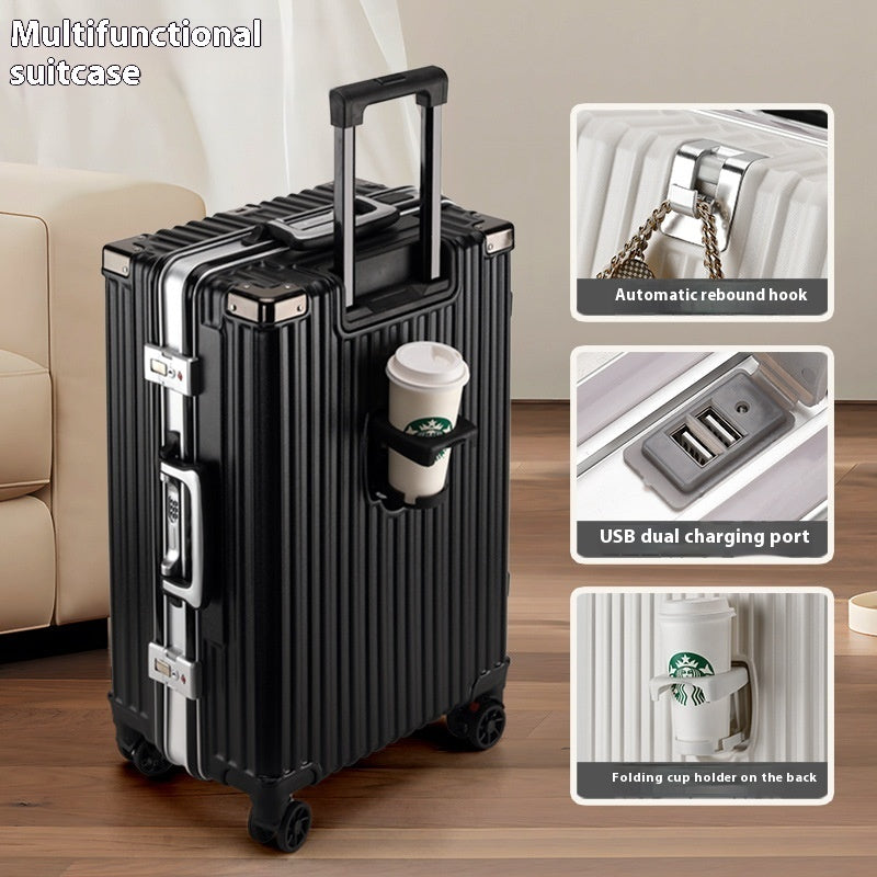 NEW Trolley Password Universal Wheel Aluminum Frame Large Capacity Luggage