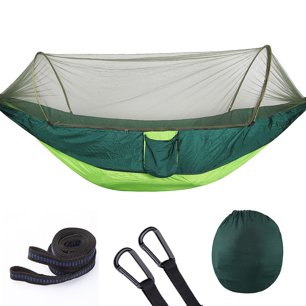 NEW Fully Automatic Quick Opening Hammock With Mosquito Net