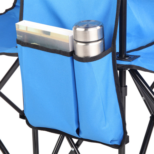 NEW Blue Outdoor Portable 2 Seat Beach Fishing Folding Chair With Umbrella