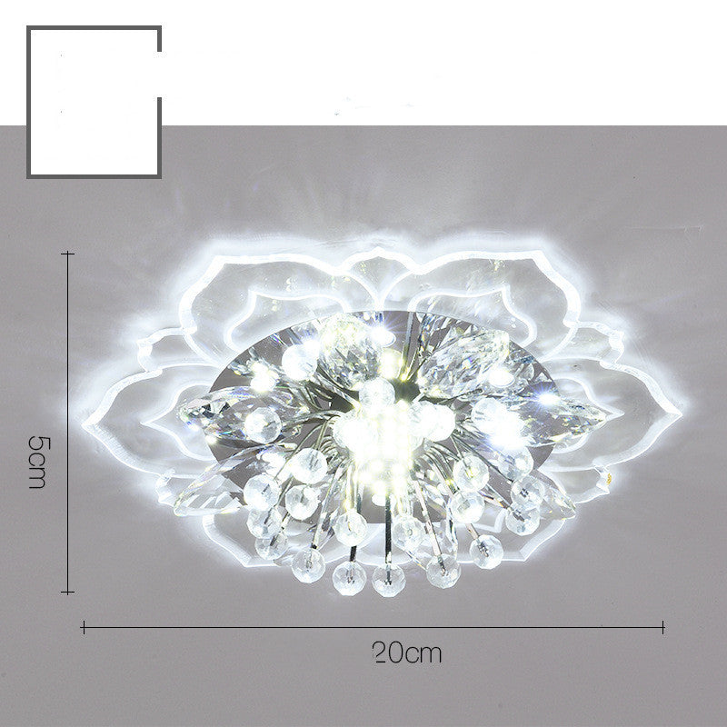 NEW Small Crystal Lamp Corridor Modern Minimalist Living Room Ceiling Light Fixture