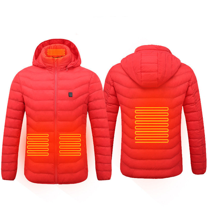 NEW Heated Jacket Coat USB Electric Jacket Cotton Coat Heater Thermal Clothing Heating Vest Men's Clothes