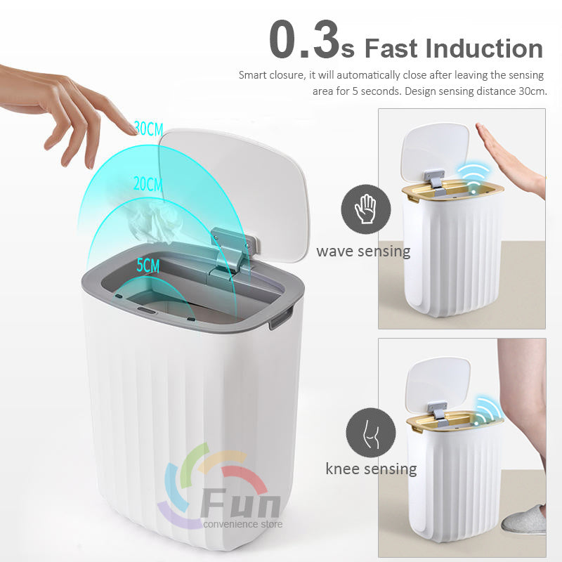 NEW Smart Trash Can With Lid Storage Box Induction Automatic Smart Sensor Dustbin Smart Trash Bin
