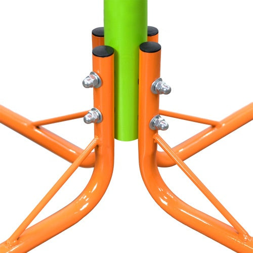 NEW
NEW XSS004 Outdoor Kids 3+ Steel Frame Playground Four-seater Seesaw For Children 360 Degree Rotation