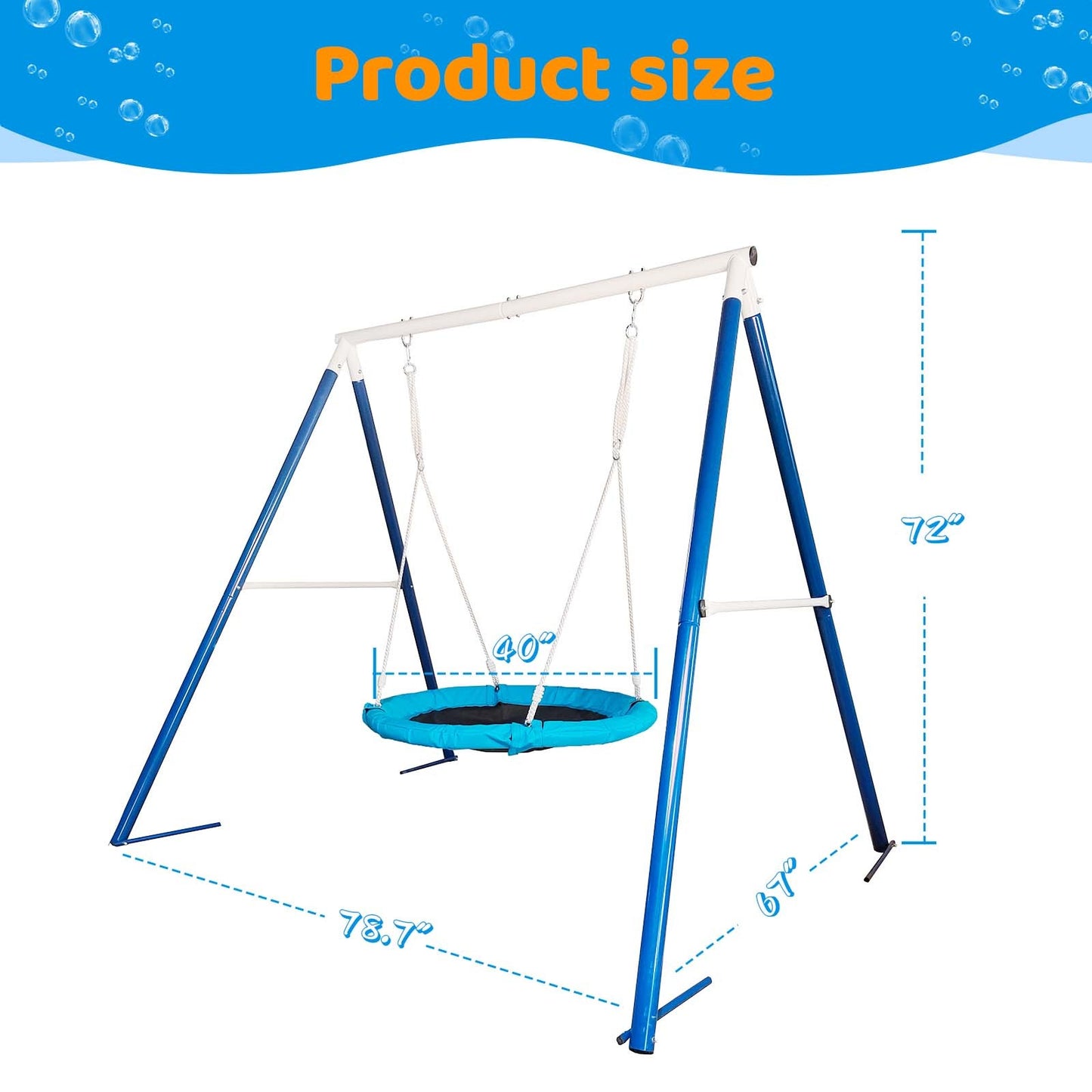 NEW Outdoor Kids Children Playground Metal Swing Set Outdoor Play Equipment