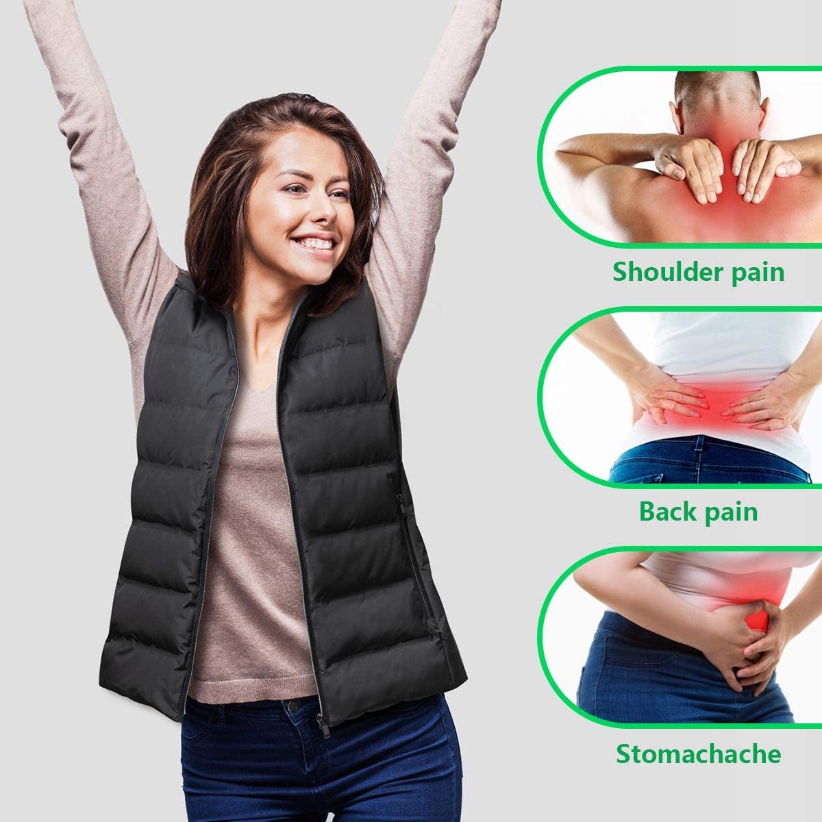 NEW Intelligent Three-speed Temperature Control Electric Heating Vest Keeps The Whole Body Warm