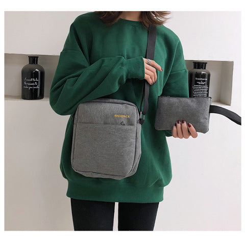 NEW Casual Men's Backpack Three-piece Outdoor Travel Computer Backpack Female School Bag