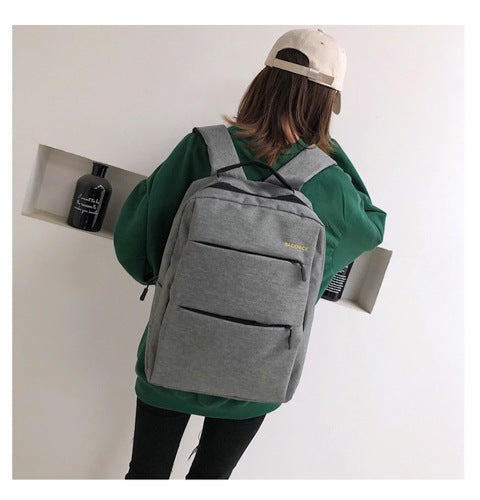 NEW Casual Men's Backpack Three-piece Outdoor Travel Computer Backpack Female School Bag