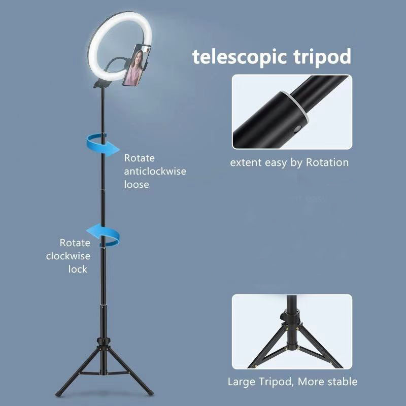 NEW BenqBot Compatible with Apple Video Dimmable Light Selfie LED USB Ring Light with Tripod