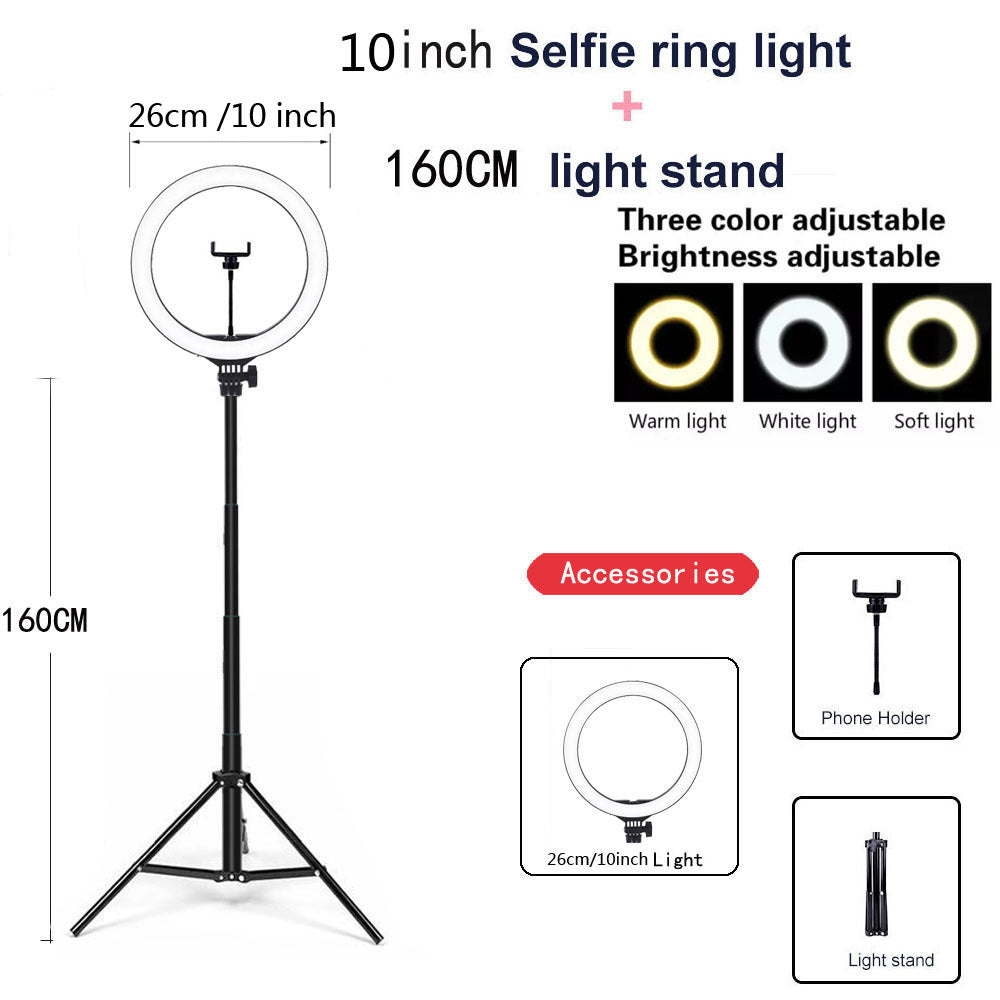 NEW BenqBot Compatible with Apple Video Dimmable Light Selfie LED USB Ring Light with Tripod