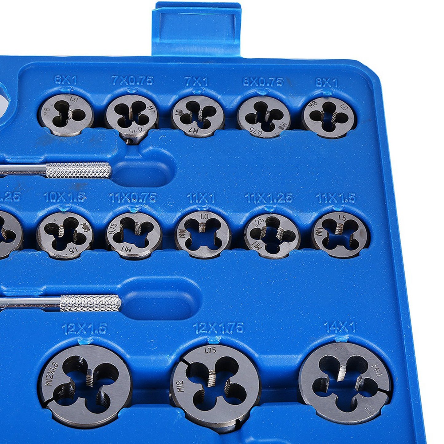 NEW 110pcs/set M2‑M18 Screw Nut Thread Taps Dies With Wrench Handle Heavy Duty Hand Tool Kit