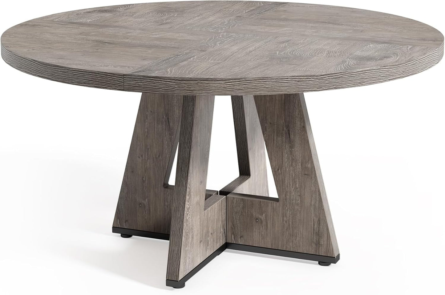 NEW Round 47 Inch Dining Table For 4 To 6 With Grey Pedestal