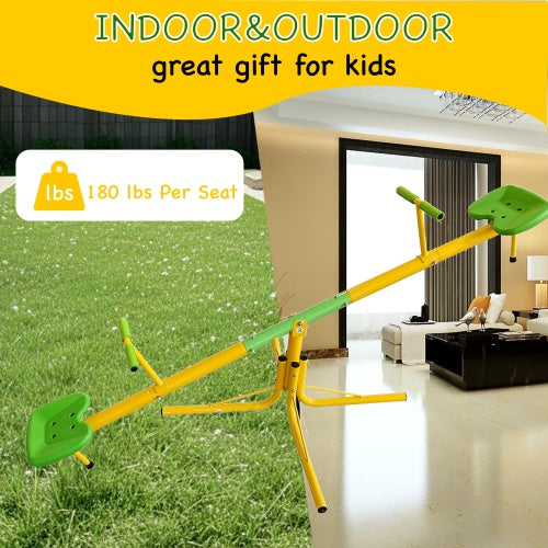 NEW Outdoor Steel 360 Degree Rotating Children’s Kids Playground Seesaw