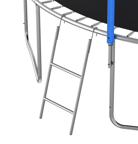 NEW 12FT Outdoor Backyard Trampoline With Slide Swings Recreational Basketball Hoop Ladder Trampoline With Net For Kids And Adults