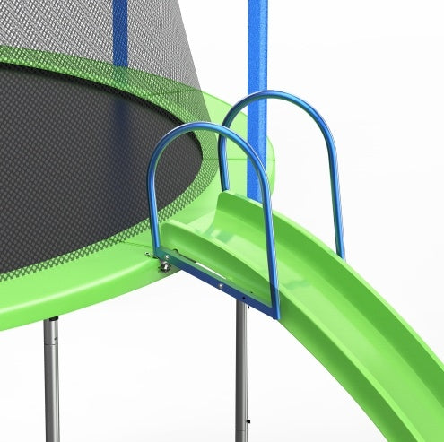 NEW 12FT Outdoor Backyard Trampoline With Slide Swings Recreational Basketball Hoop Ladder Trampoline With Net For Kids And Adults