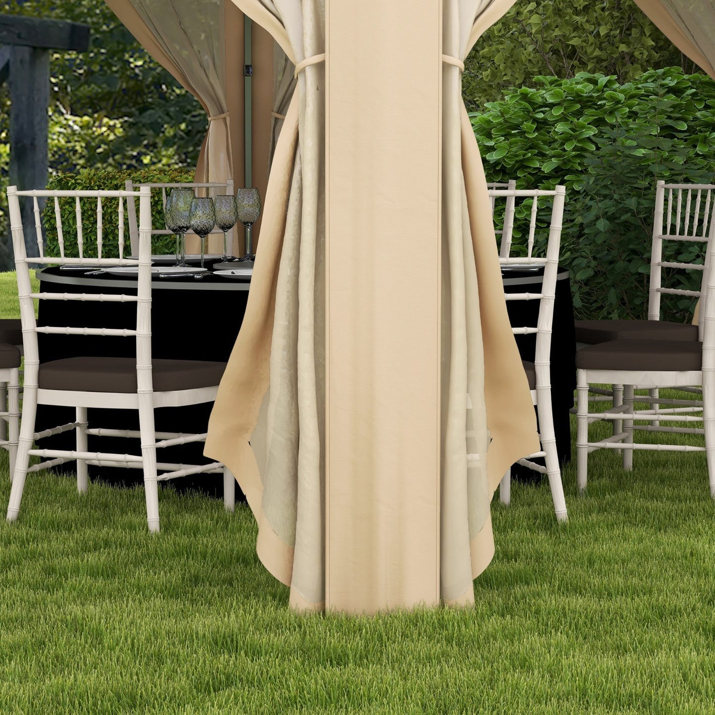 NEW Outsunny 13' X 13' Pop Up Gazebo, Hexagonal Canopy Shelter With 6 Zippered Mesh Netting, Event Tent