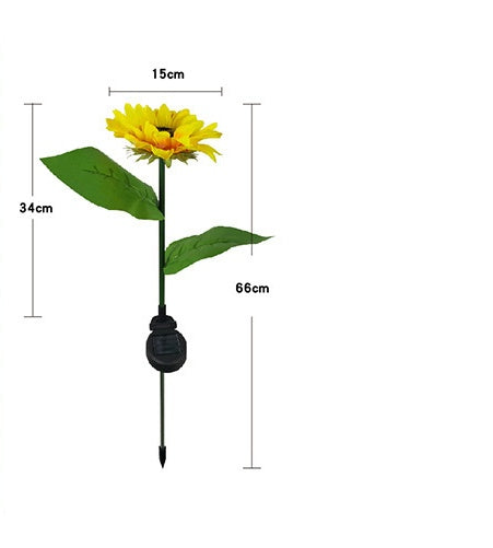 NEW LED Solar Sunflower Lamps Solar Light Pathway Landscape Decorative Lights