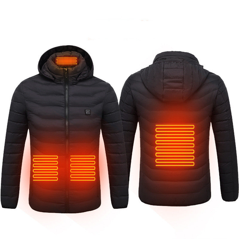 NEW Heated Jacket Coat USB Electric Jacket Cotton Coat Heater Thermal Clothing Heating Vest Men's Clothes