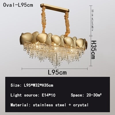 NEW Stainless Steel Living Room Ceiling Crystal Chandelier