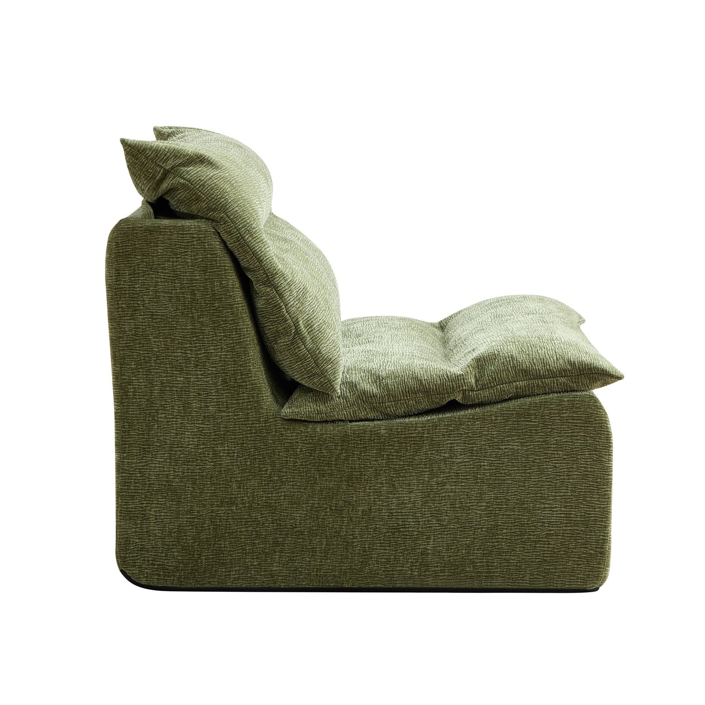 NEW Single Chair Sofa Lounge Chair With Backrest Fully Compressed Sofa Suitable For Living Room, Bedroom, Polyester,GREEN