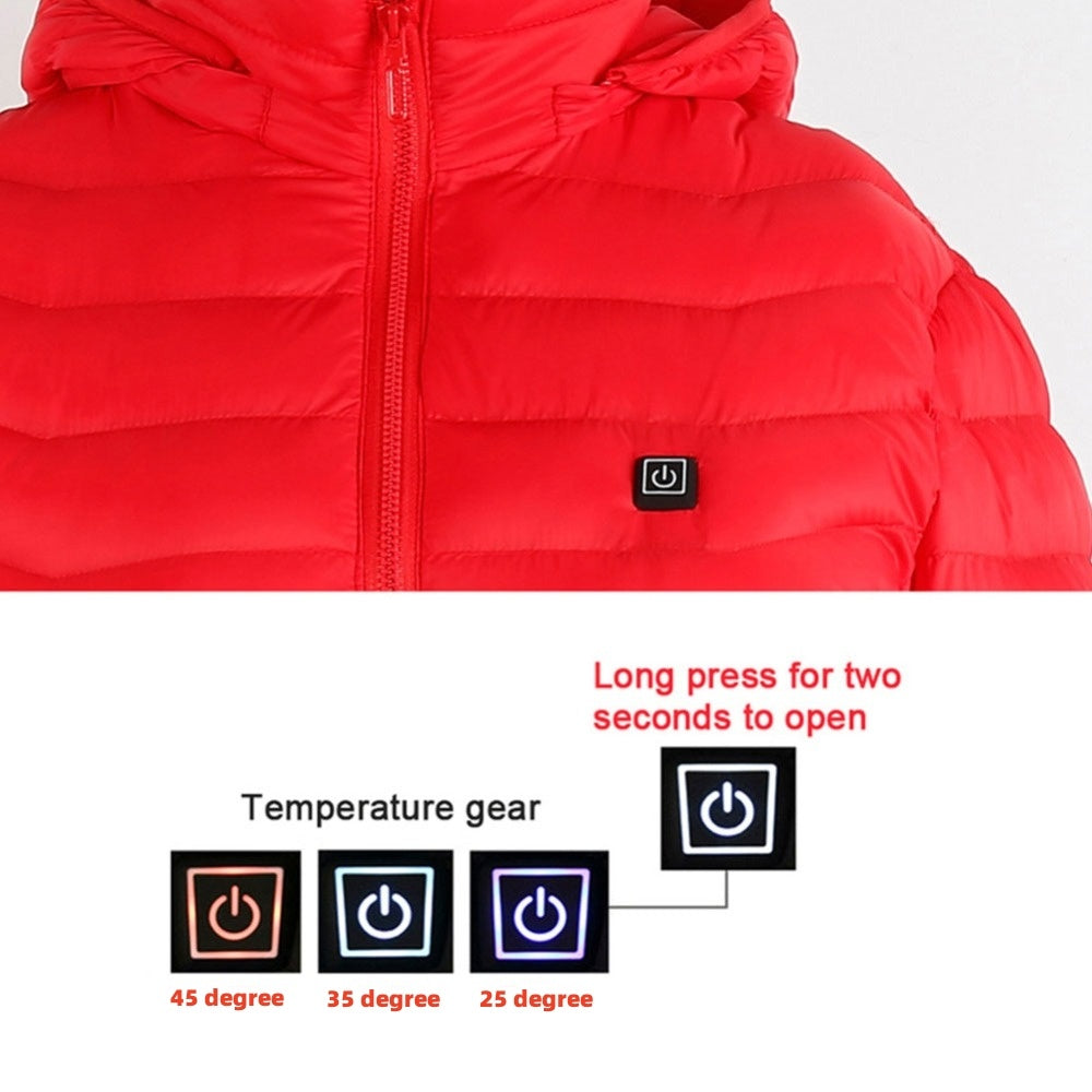 NEW Heated Jacket Coat USB Electric Jacket Cotton Coat Heater Thermal Clothing Heating Vest Men's Clothes