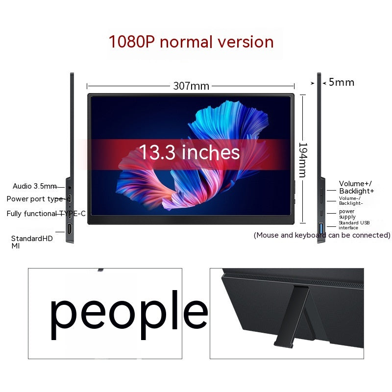 NEW Touch Portable Monitor Mobile Phone Computer Game External Expansion Screen