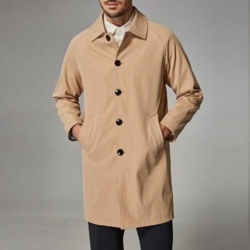 New Men's Mid-length Loose Skin Trench Casual Thin Coat
