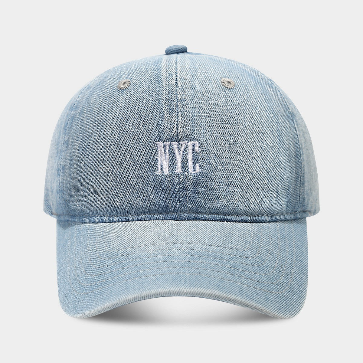 New American Retro Denim Alphabet Peaked Cap