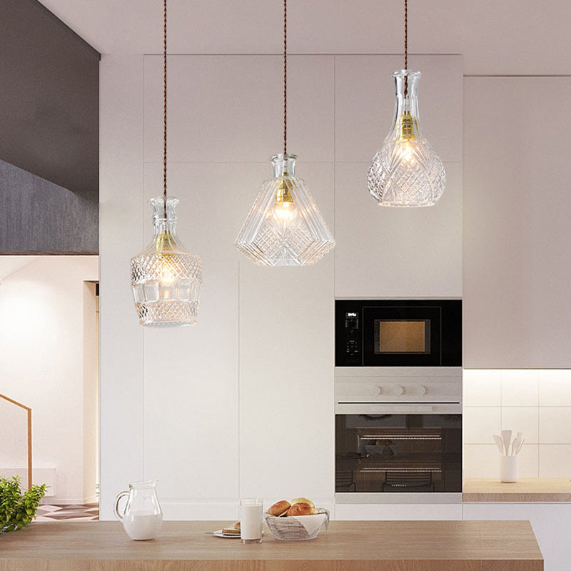 NEW Glass Bottle Ceiling Light Fixture Pendant Chandelier