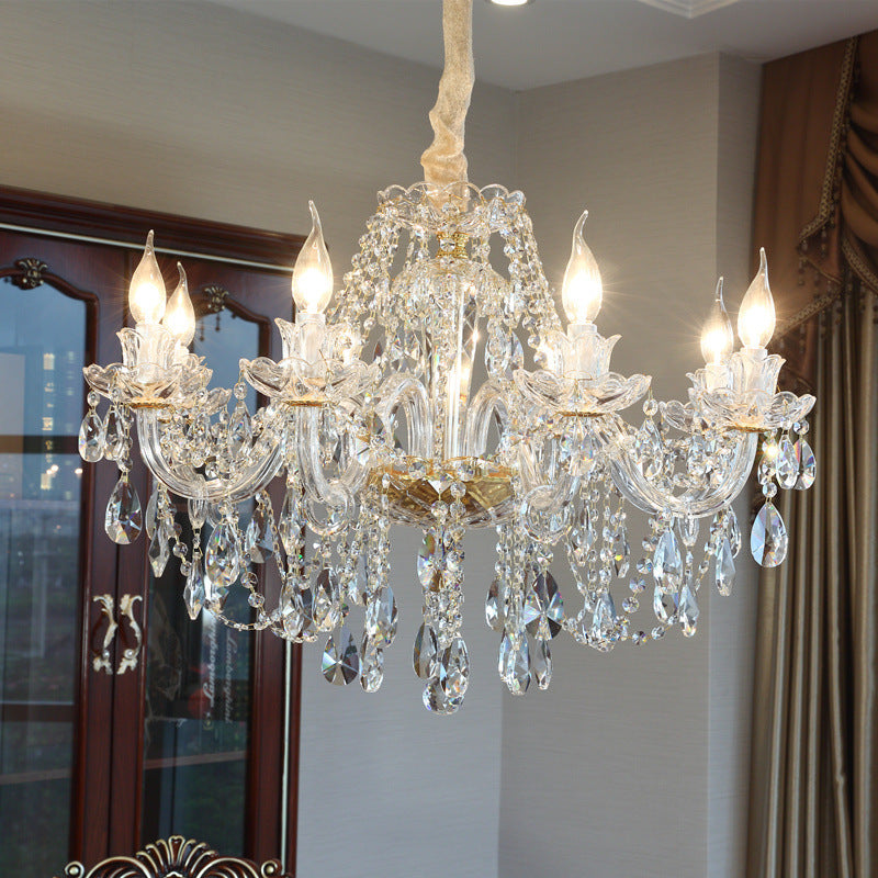 NEW Luxury Crystal Chandelier In Living Room