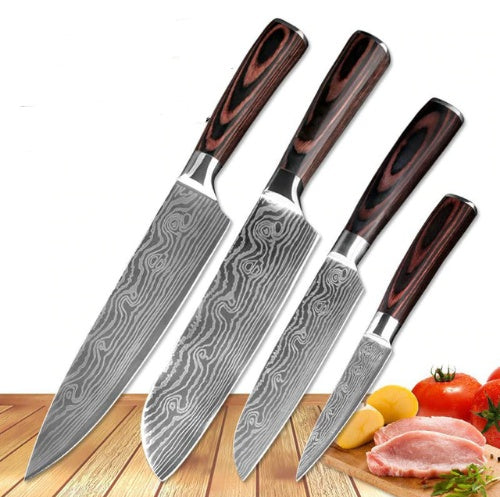 NEW Carpenter's Special Set 6-piece Set 8-piece Set Stainless Steel Wood Handle Kitchen Cooking Chef Knife Set