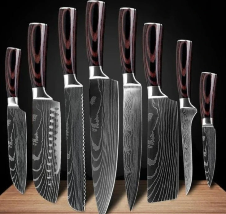 NEW Carpenter's Special Set 6-piece Set 8-piece Set Stainless Steel Wood Handle Kitchen Cooking Chef Knife Set