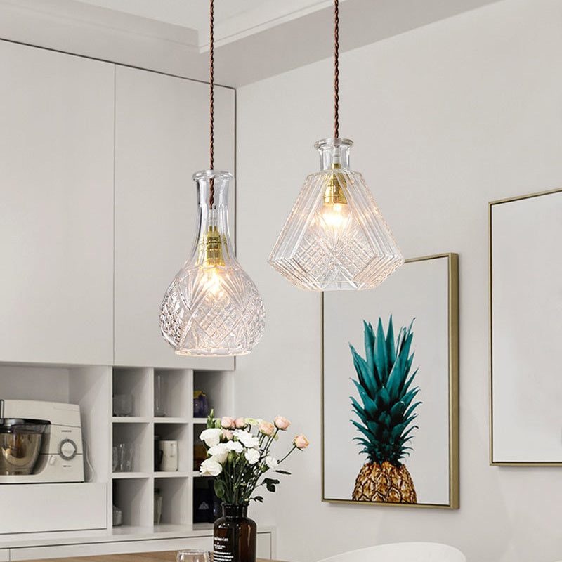 NEW Glass Bottle Ceiling Light Fixture Pendant Chandelier