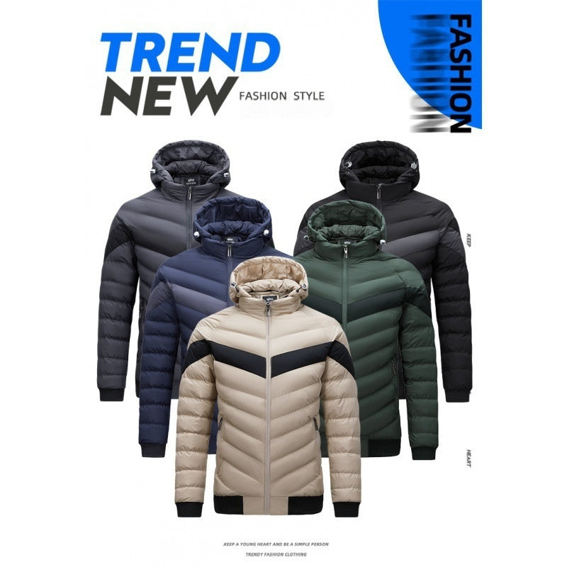 NEW Autumn And Winter New Rib Cotton Clothing Men's Plus Size Coat Top