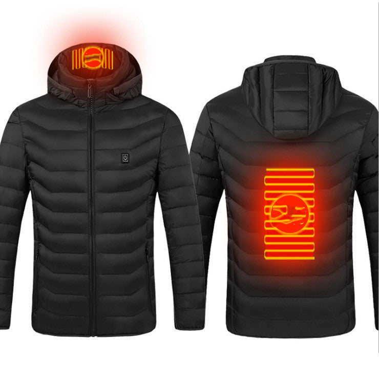 NEW Heated Jacket Coat USB Electric Jacket Cotton Coat Heater Thermal Clothing Heating Vest Men's Clothes
