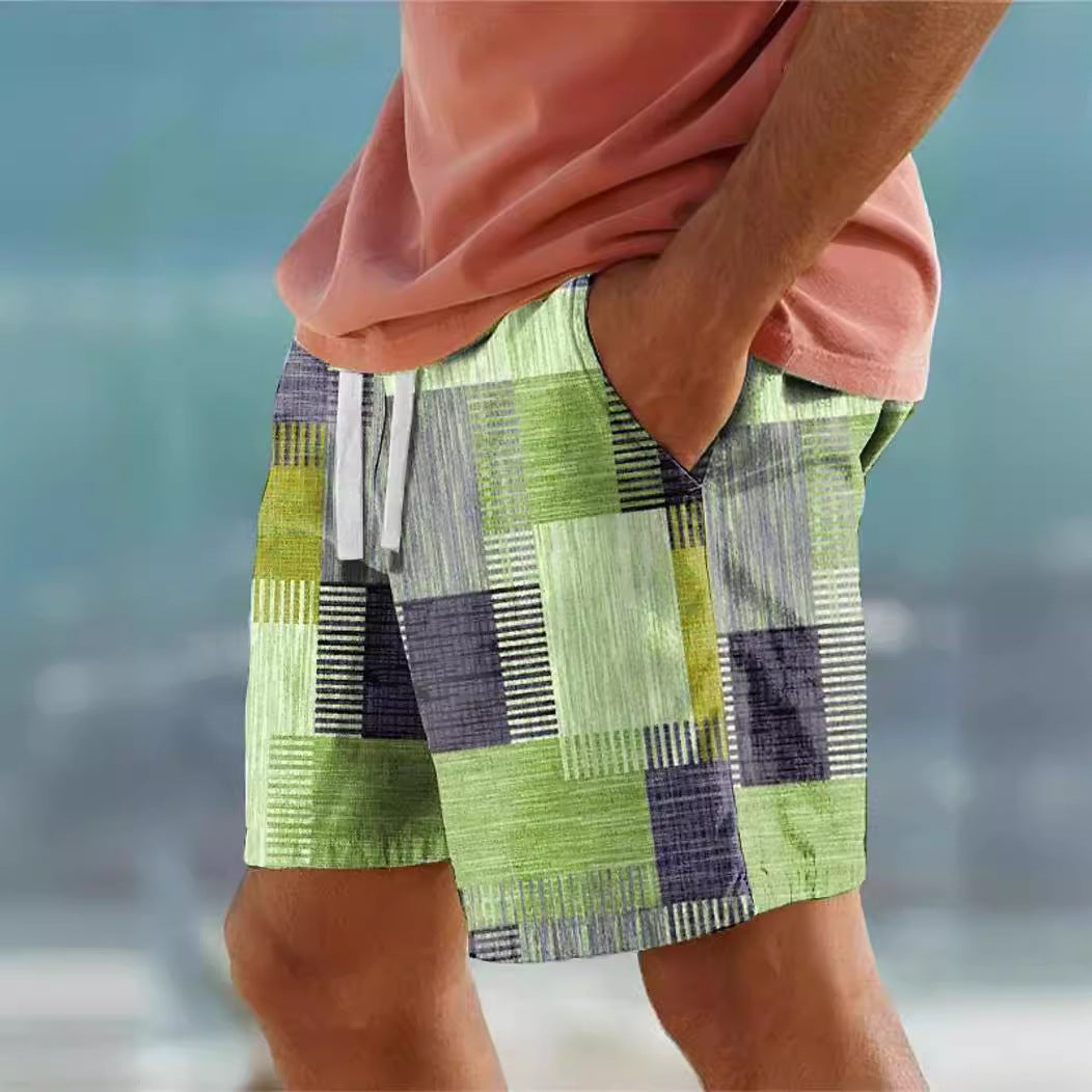 NEW Trendy Digital Printing Youth Popularity Casual Men's Shorts
