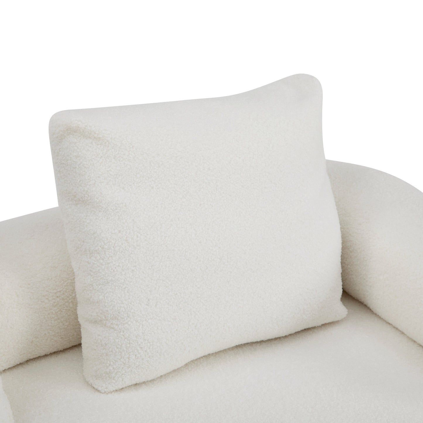 NEW 78' Modern 3-Seater Beige Upholstered Sofa, Oversized Comfy Couch with 3 Plush Pillows for Living Room, Bedroom, Apartment