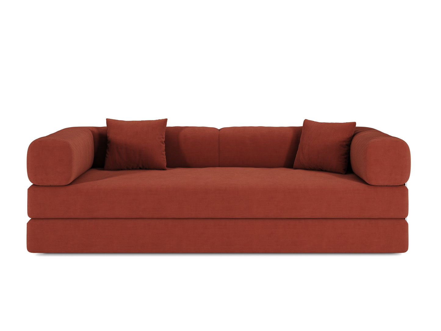 NEW 78.8inch Modular Sectional Convertible Pudding Block Compression Sofa Couch Bed