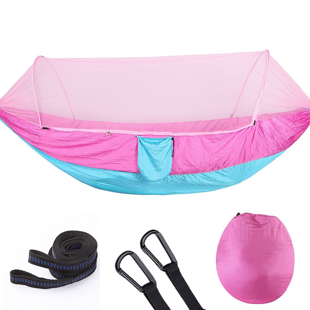 NEW Fully Automatic Quick Opening Hammock With Mosquito Net