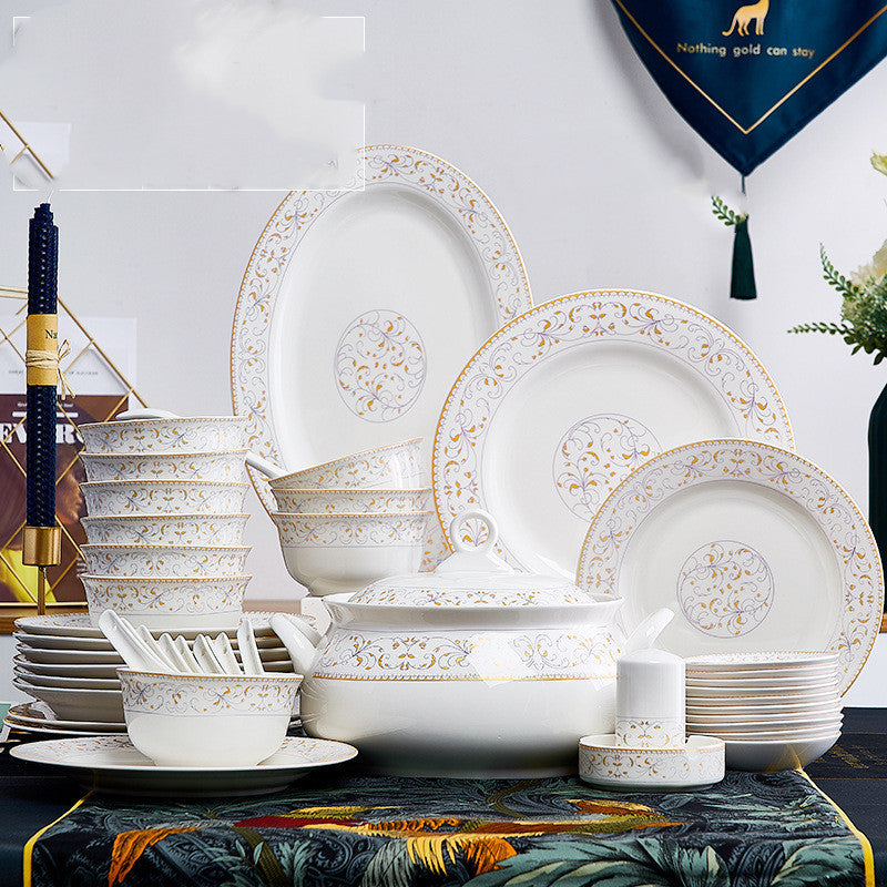NEW Ceramic Porcelain Bowls And Saucers Bone China Bowls Plates Dinnerware Set
