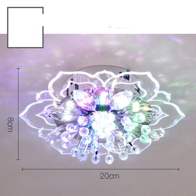 NEW Small Crystal Lamp Corridor Modern Minimalist Living Room Ceiling Light Fixture