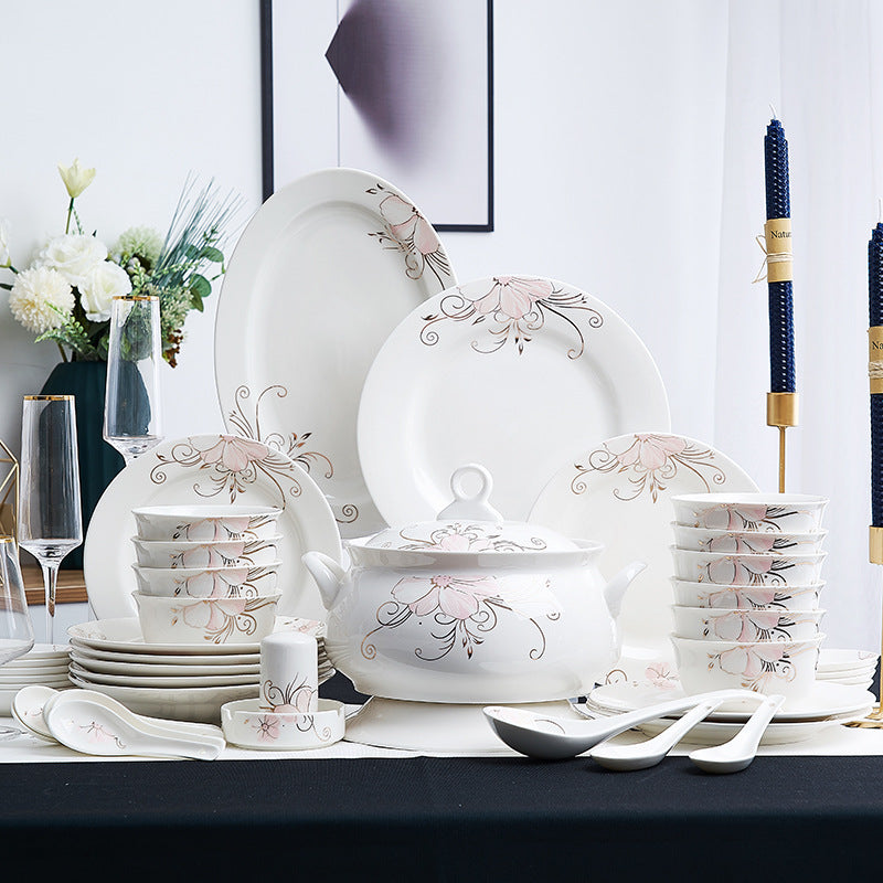 NEW Ceramic Porcelain Bowls And Saucers Bone China Bowls Plates Dinnerware Set