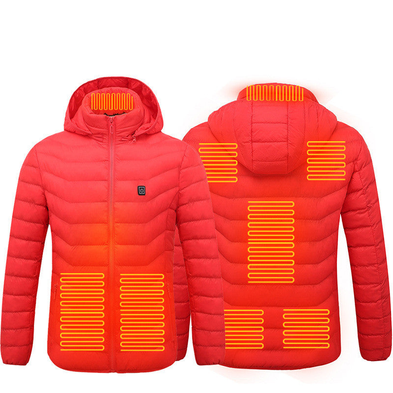 NEW Heated Jacket Coat USB Electric Jacket Cotton Coat Heater Thermal Clothing Heating Vest Men's Clothes