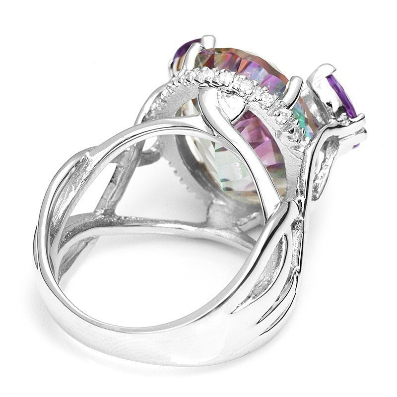 NEW Colorful Rhinestone Zircon Women's Diamond Ring