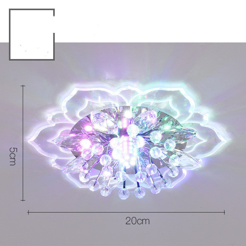 NEW Small Crystal Lamp Corridor Modern Minimalist Living Room Ceiling Light Fixture