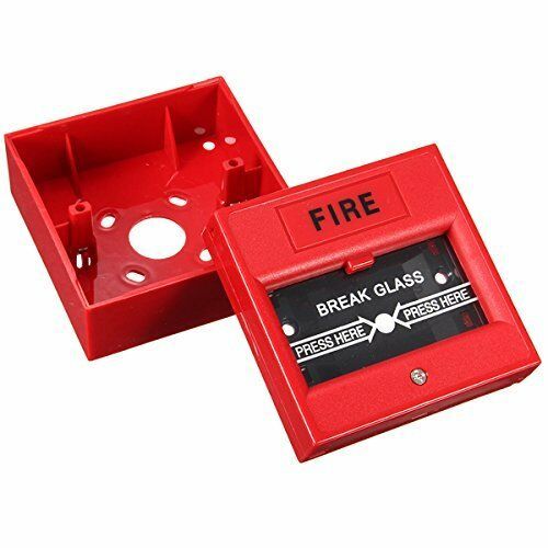 NEW Wired Security Button Hand Breaking Glass Emergency Fire Alarm