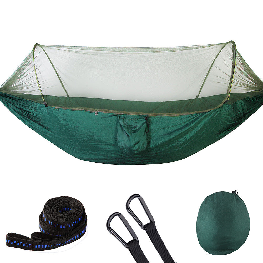 NEW Fully Automatic Quick Opening Hammock With Mosquito Net