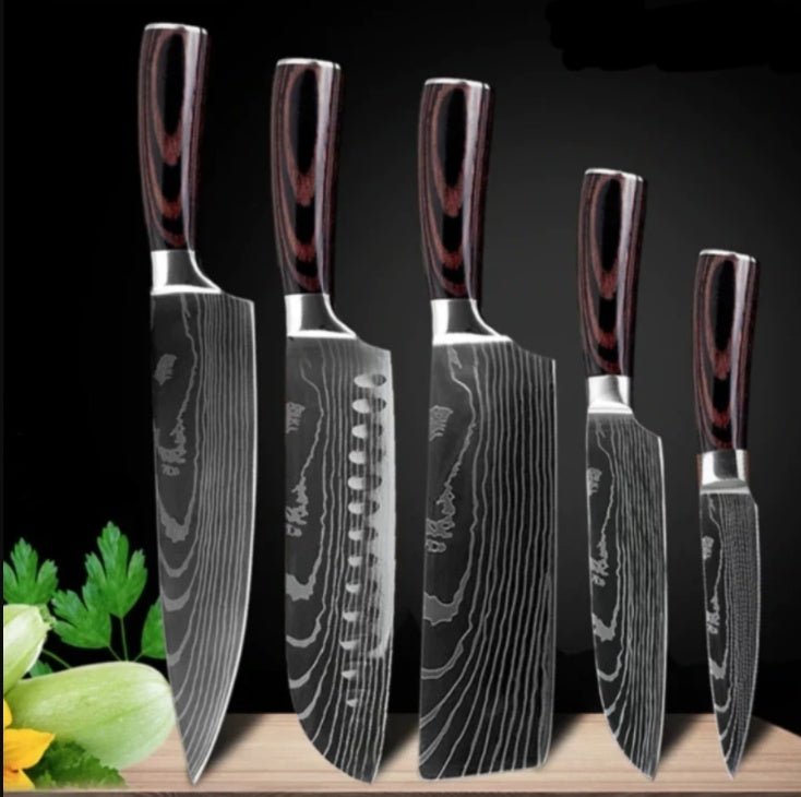 NEW Carpenter's Special Set 6-piece Set 8-piece Set Stainless Steel Wood Handle Kitchen Cooking Chef Knife Set